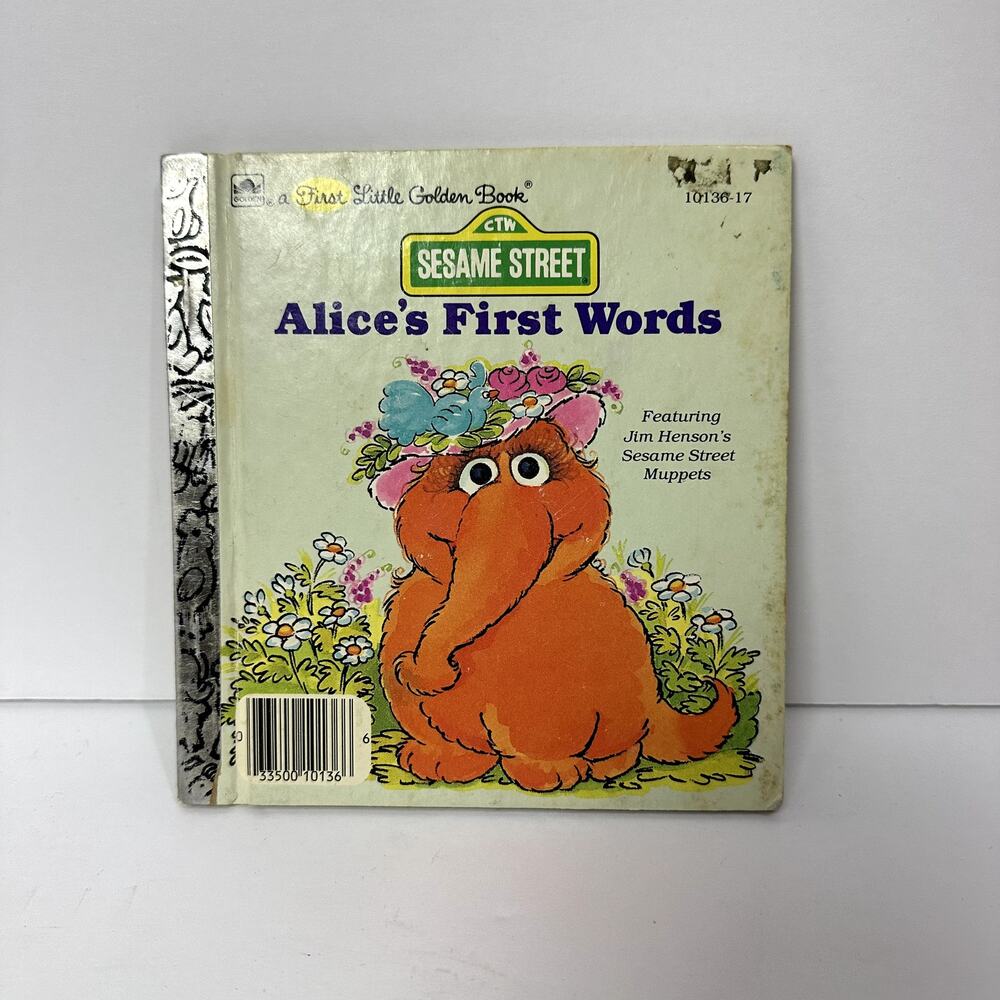Alice's First Words Book Sesame Street Muppets 1989 A First Little Golden Book